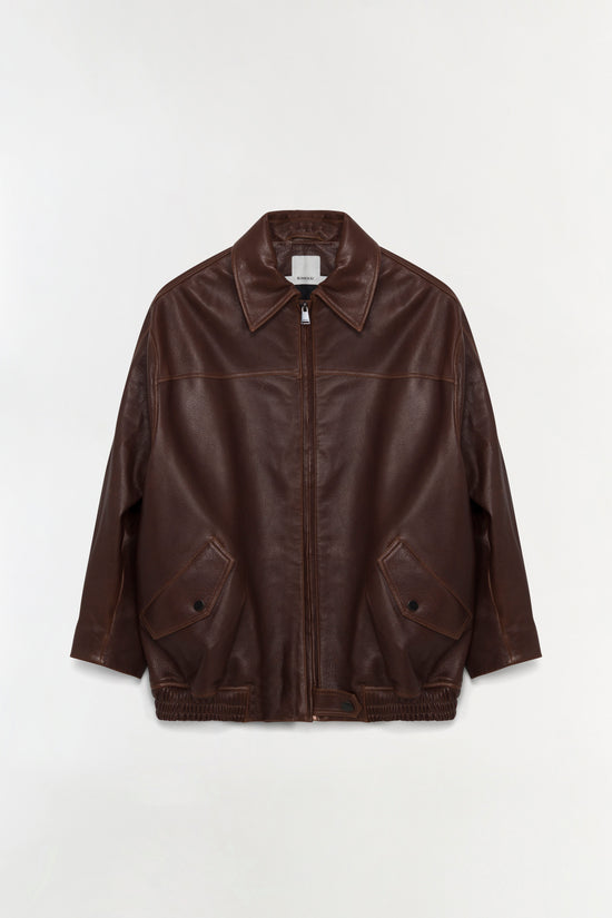 Huntington Oversized Leather Jacket