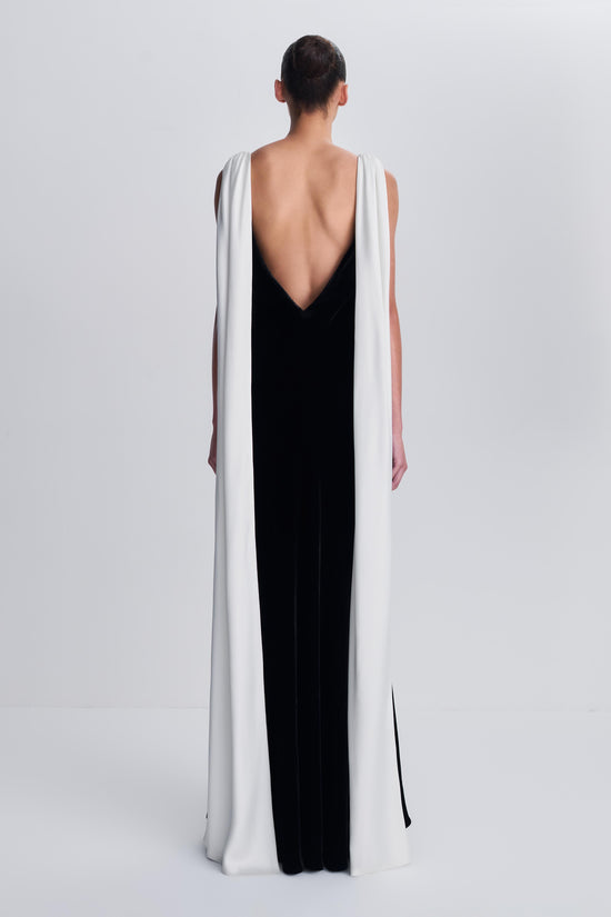 Mariselle Draped Velvet Gown