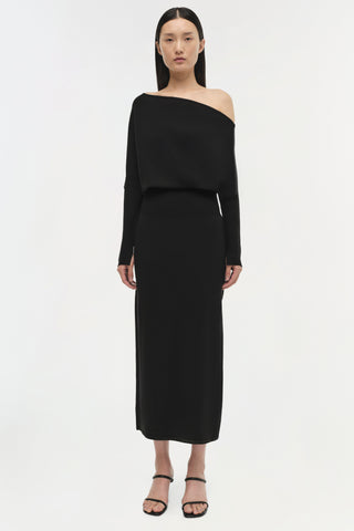 Janese Off Shoulder Knit Midi Dress