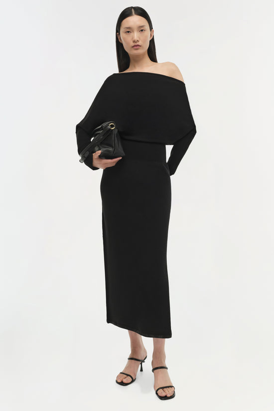Janese Off Shoulder Knit Midi Dress