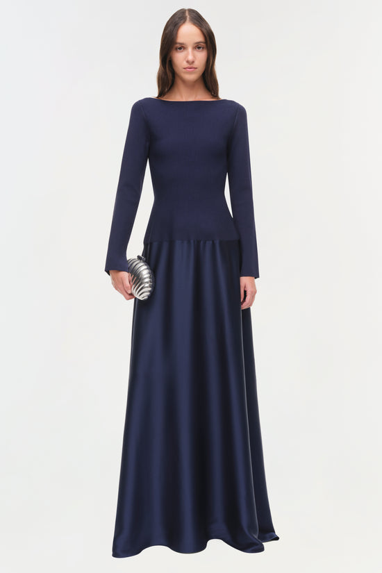 Paola Satin Knit Gown