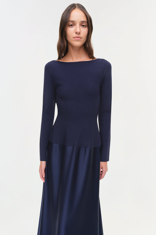 Paola Satin Knit Gown