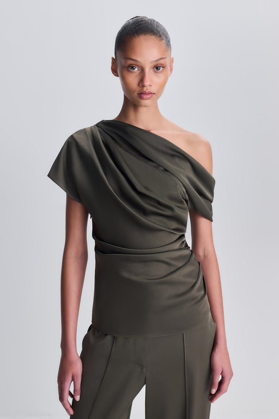 Phoebe Draped Satin Top