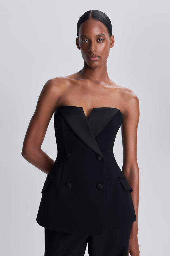 Alira Satin Crepe Bustier Top