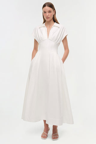 Farlow Cotton Faille Midi Dress