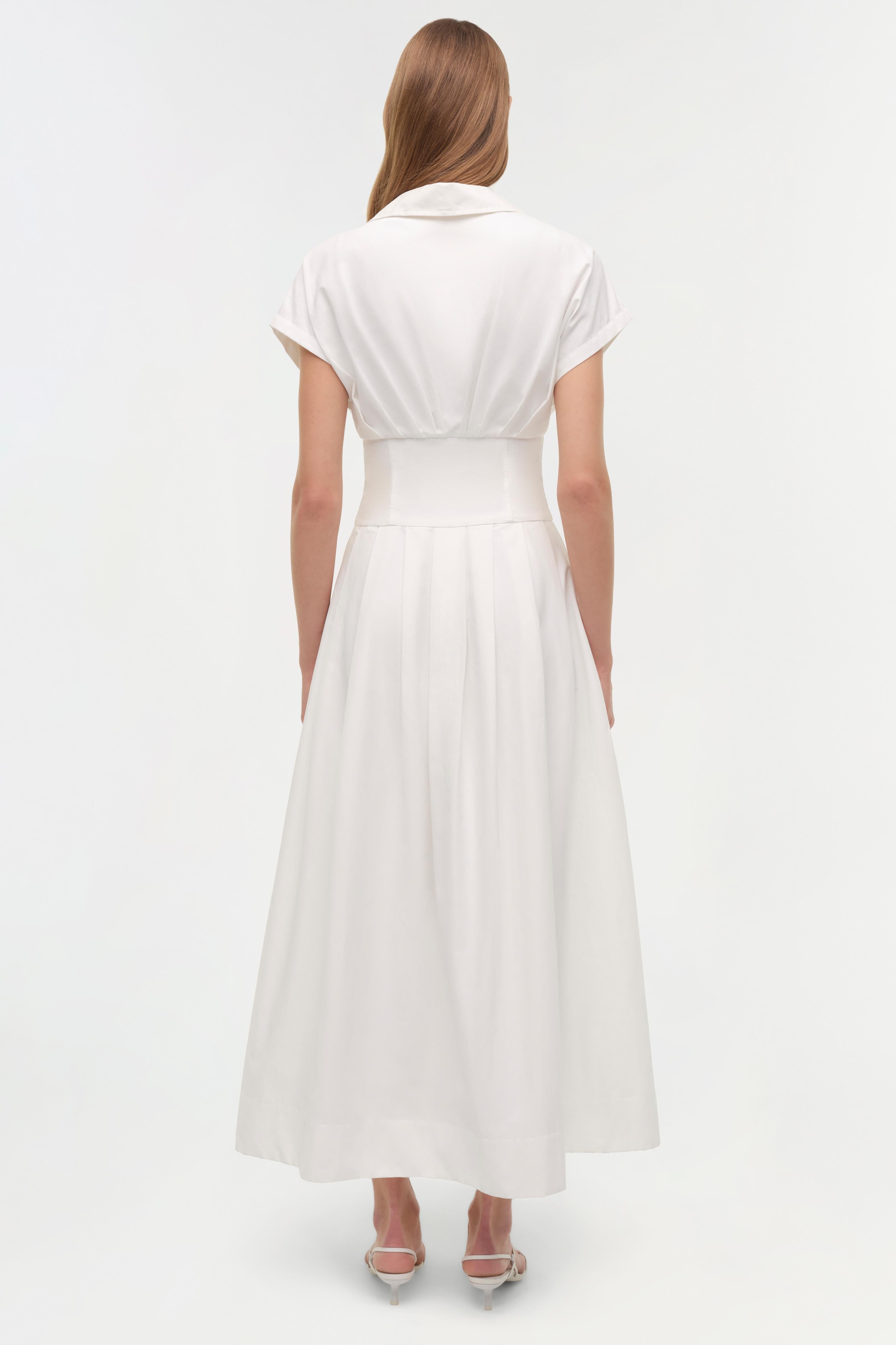 Farlow Cotton Faille Midi Dress SIMKHAI Farlow Cotton Faille Midi Dress SIMKHAI