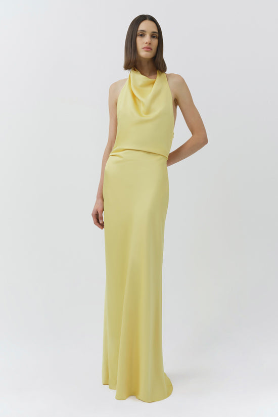 Reannon Draped Satin Gown
