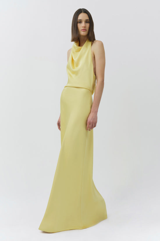 Reannon Draped Satin Gown