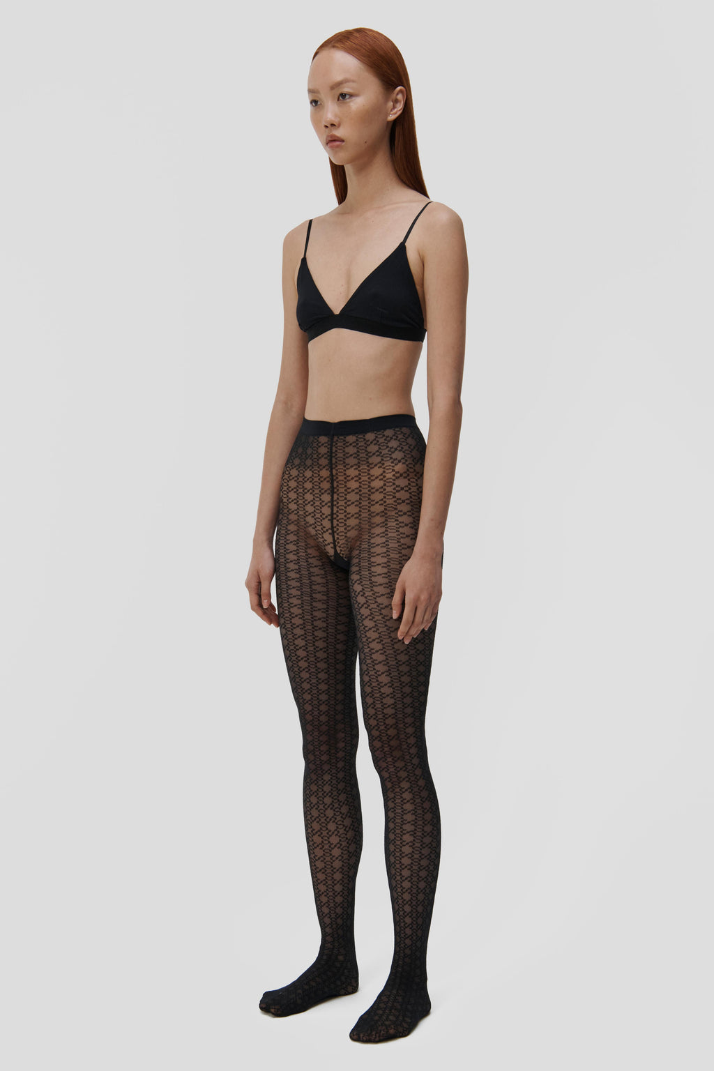 x Simkhai Intricate Sheer tights in red - Wolford
