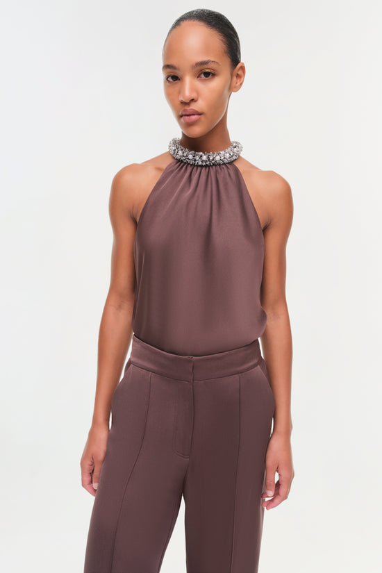 Kyra Satin Wide Leg Pant