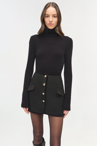 Astor Velvet Trimmed Mini Skirt