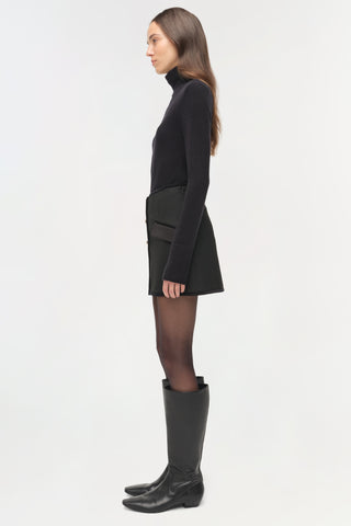 Astor Velvet Trimmed Mini Skirt