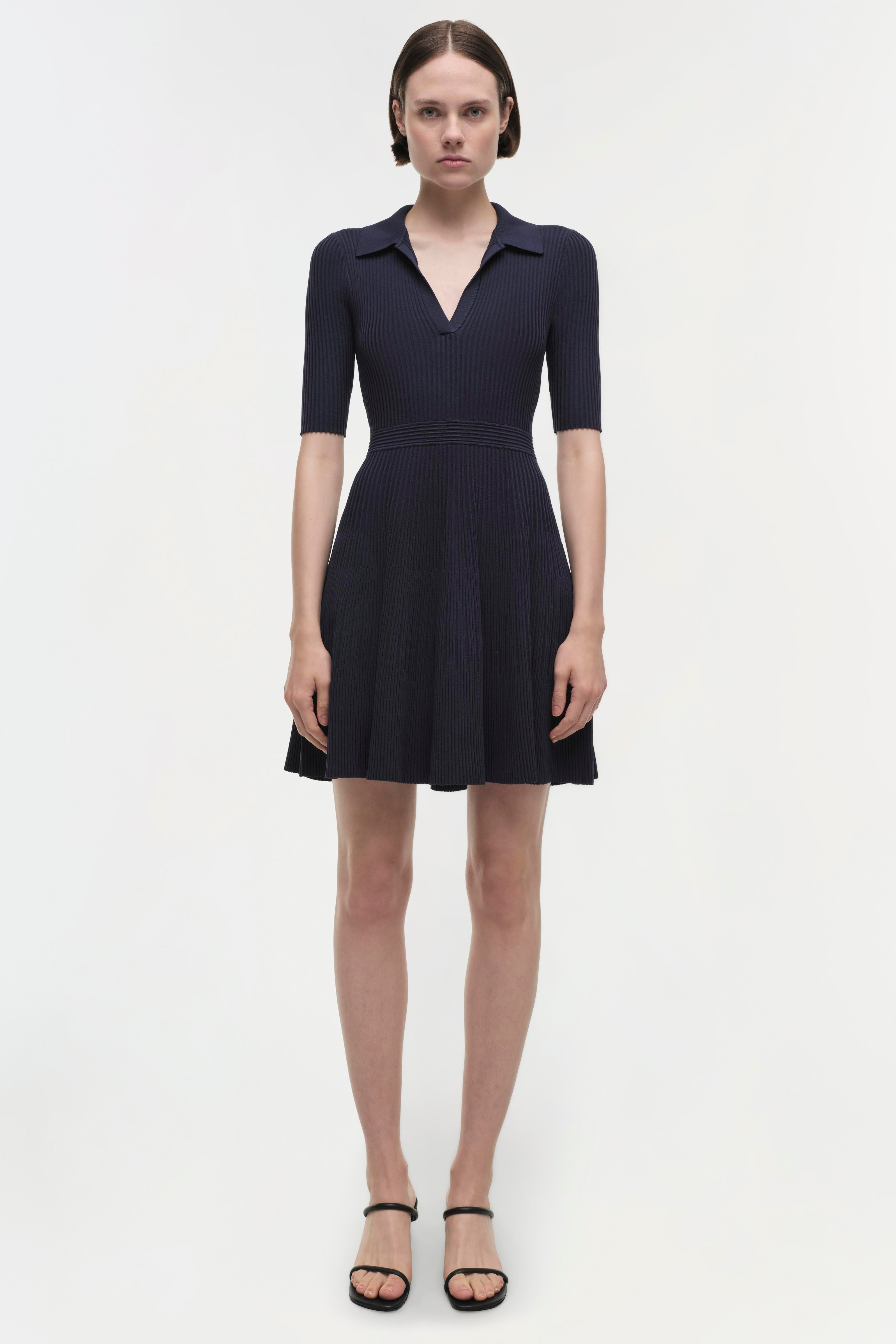 blue polo mini dress 525 America Miles: Polo Shirt Dress Blue Heron / L