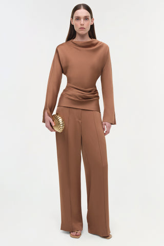 Victoria Draped Satin Top