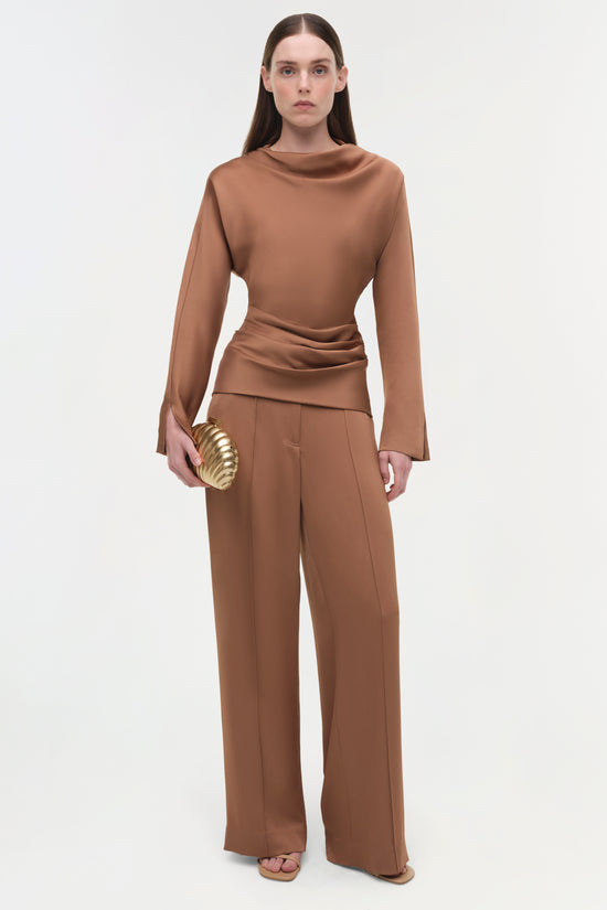 Victoria Draped Satin Top
