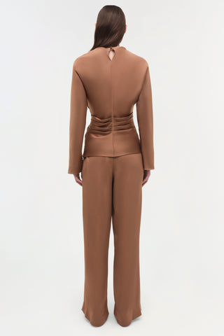 Victoria Draped Satin Top