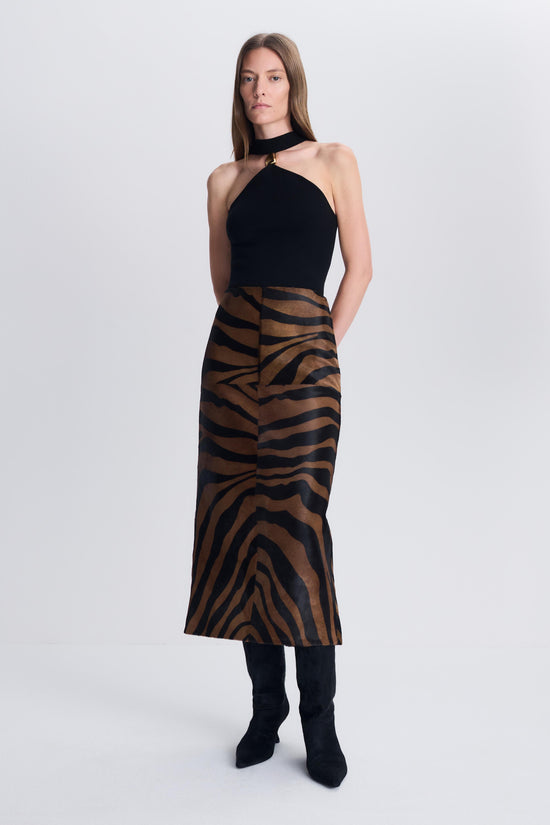 Tobiana Calf Hair Midi Skirt