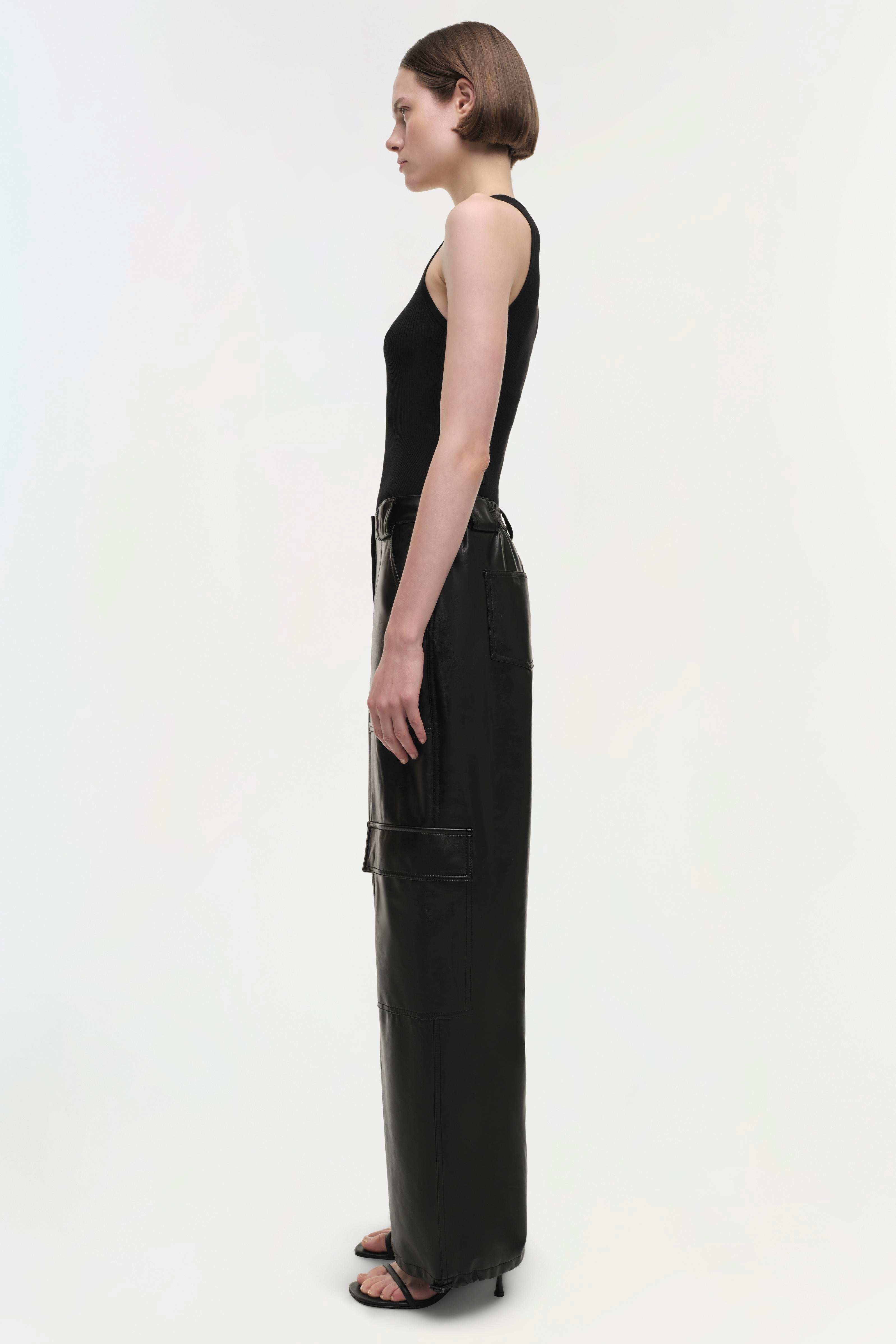 SIMKHAI Luxe Vegan Leather Cargo Pants | Black | Size 0 | Shopbop SIMKHAI Luxe Vegan Leather Cargo Pants | Black | Size 0 | Shopbop