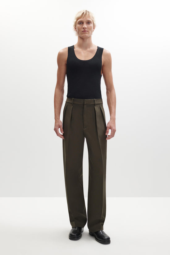 Julian Pleated Twill Trouser