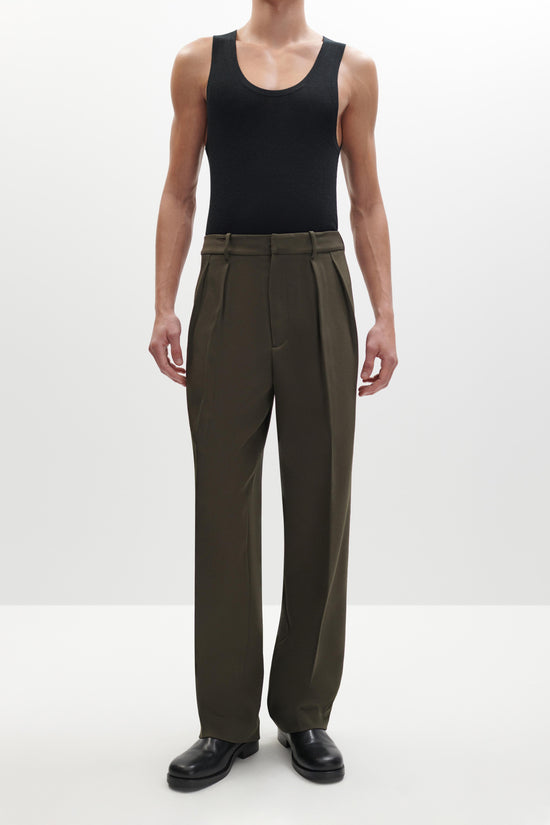 Julian Pleated Twill Trouser