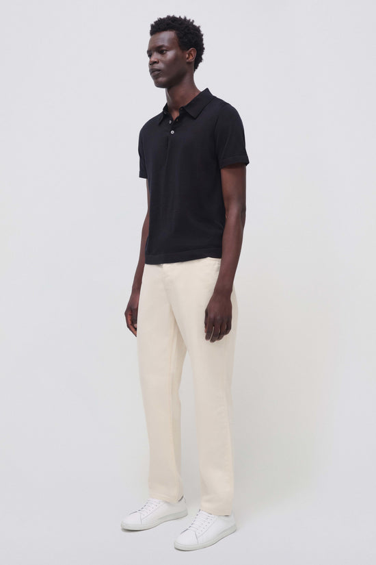 Black Barron Short Sleeve Polo - SIMKHAI
