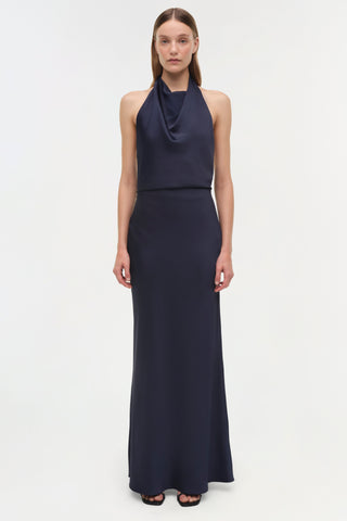 Reannon Draped Satin Gown