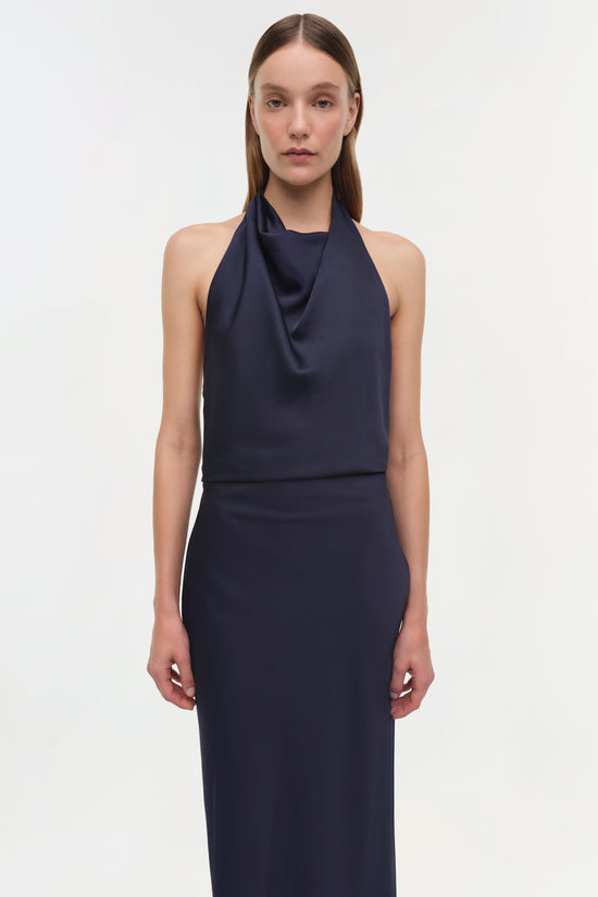 Reannon Draped Satin Gown