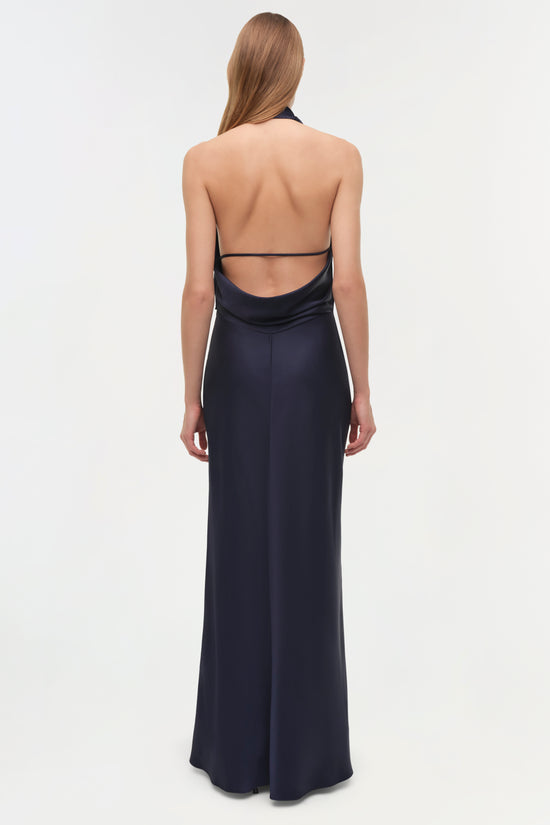 Reannon Draped Satin Gown