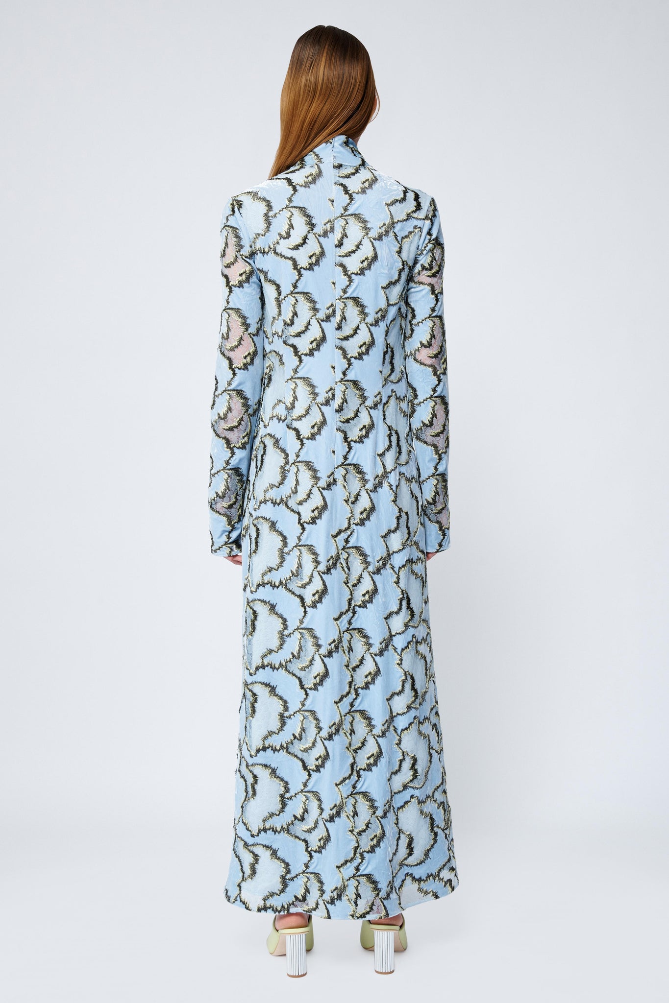 Blue Ailey L/S Mock Neck Midi Dress - SIMKHAI