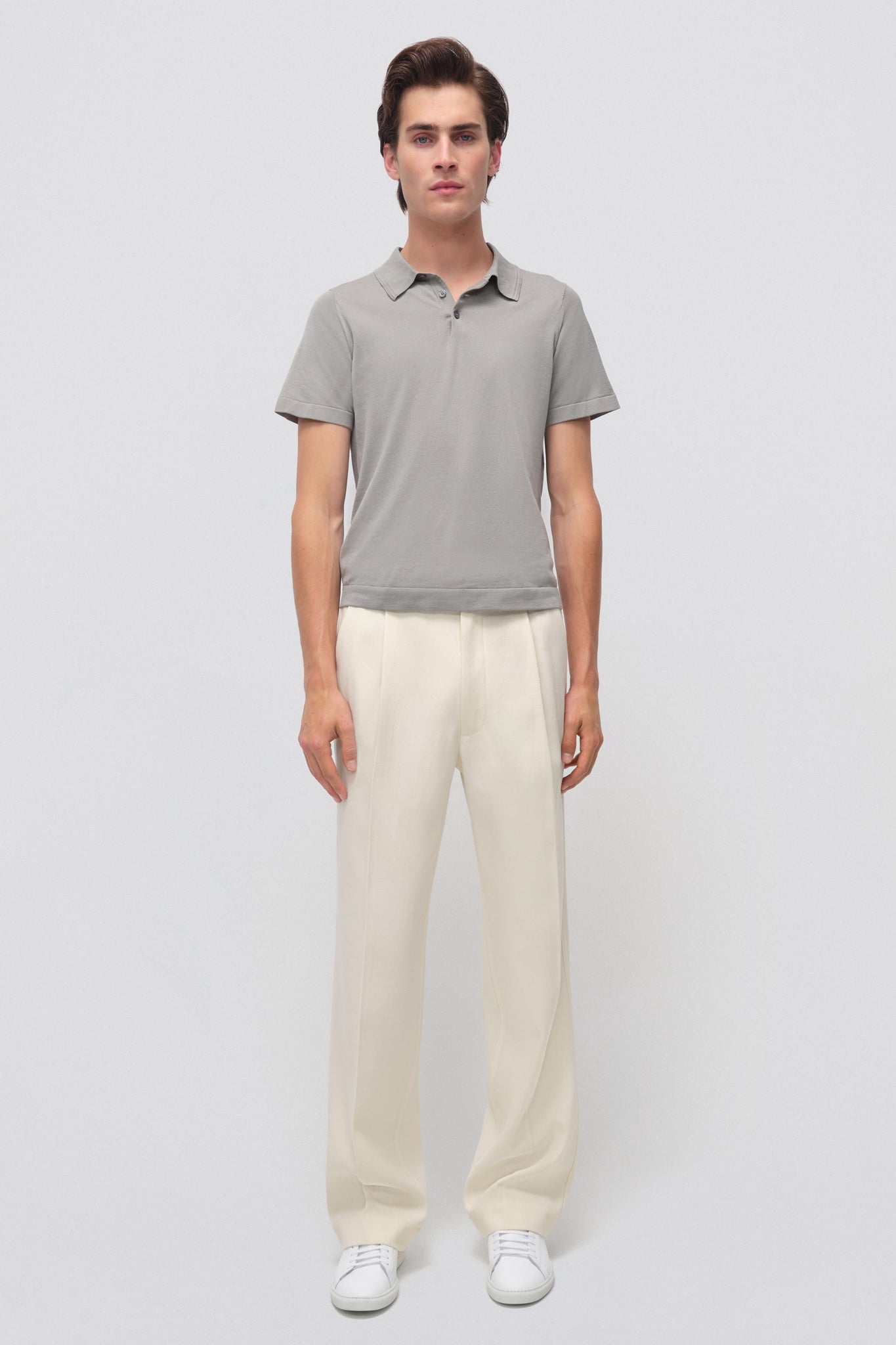 Gray Barron Short Sleeve Polo - SIMKHAI
