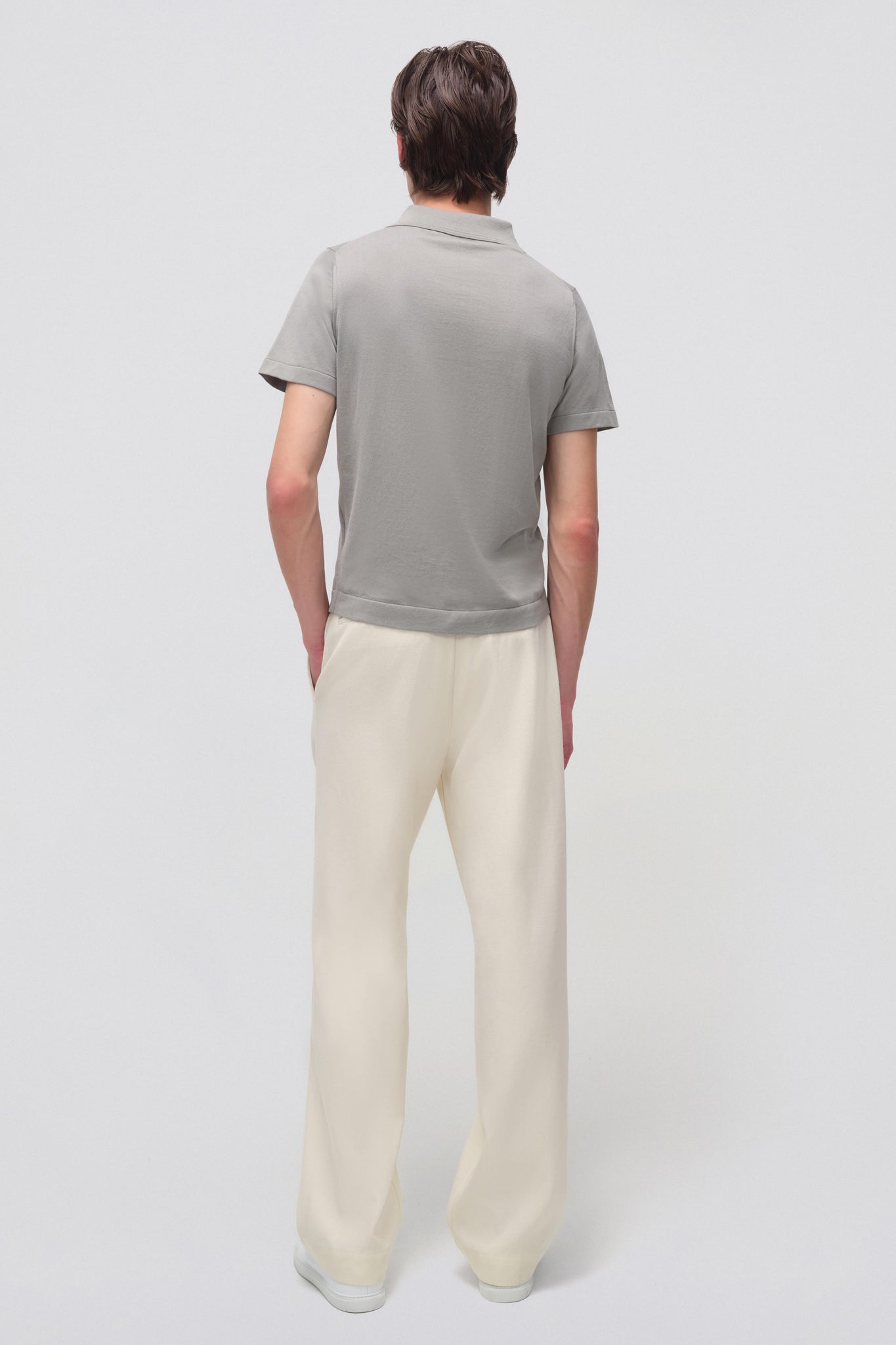 Gray Barron Short Sleeve Polo - SIMKHAI