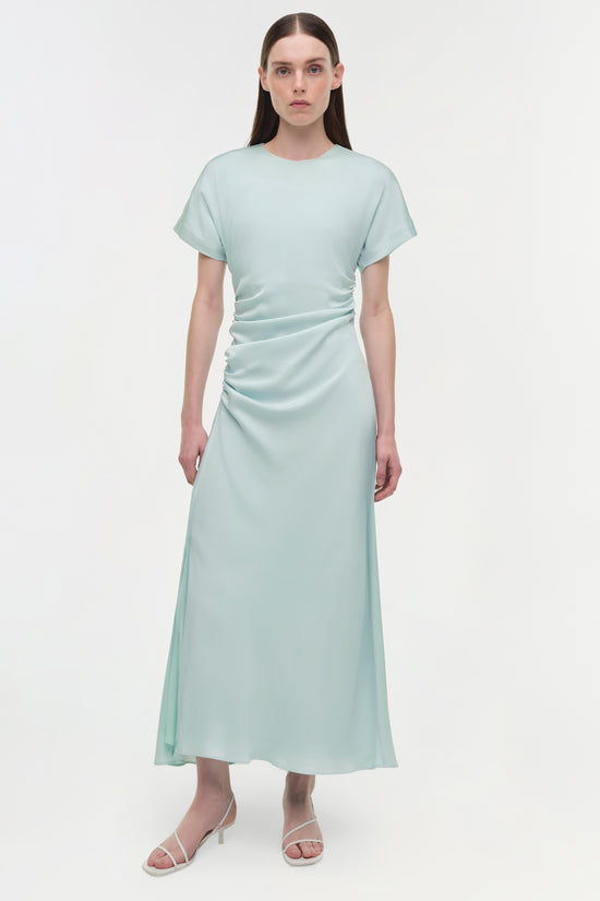 Marabella Draped Satin Midi Dress