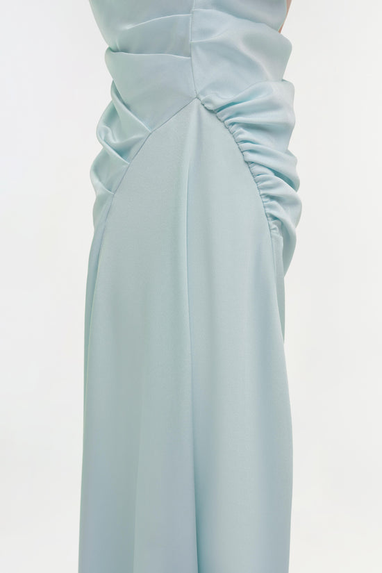 Marabella Draped Satin Midi Dress