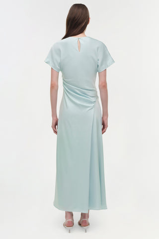 Marabella Draped Satin Midi Dress