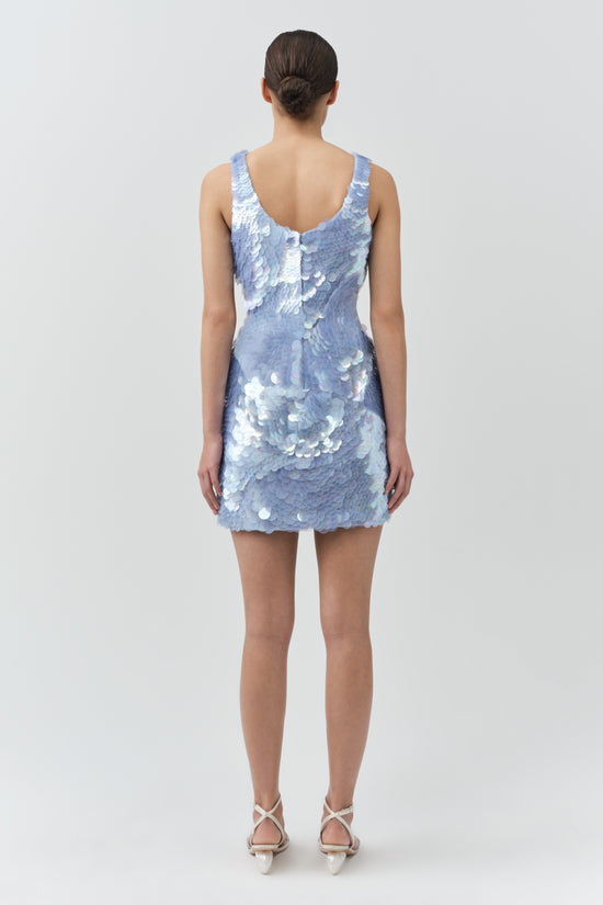 SIMKHAI Emilie Sequin Mini Dress in Baby Blue - Size 6 SIMKHAI Emilie Sequin Mini Dress in Baby Blue - Size 6