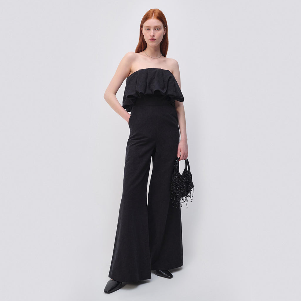 JUMPSUIT WITH RUFFLES - Black, ZARA Sweden