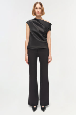 Vivia Taffeta Draped Top