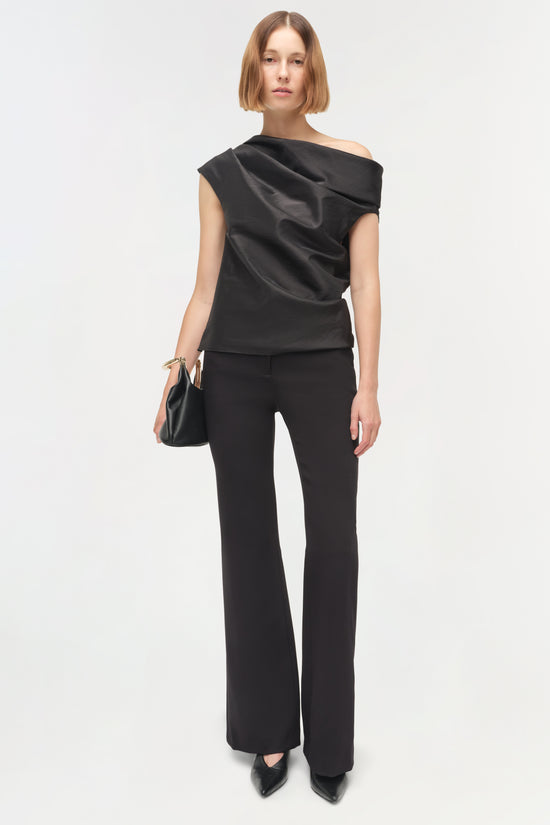 Vivia Taffeta Draped Top