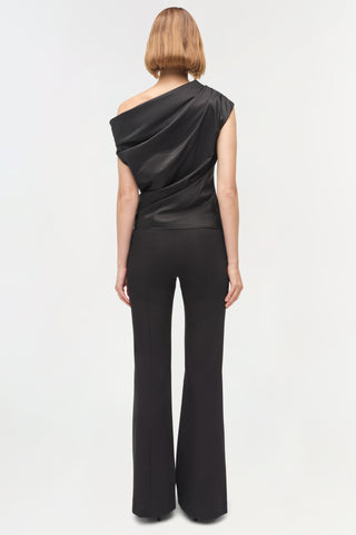 Vivia Taffeta Draped Top