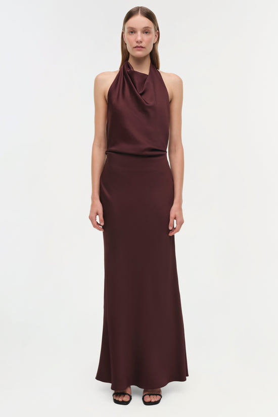Reannon Draped Satin Gown