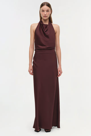 Reannon Draped Satin Gown