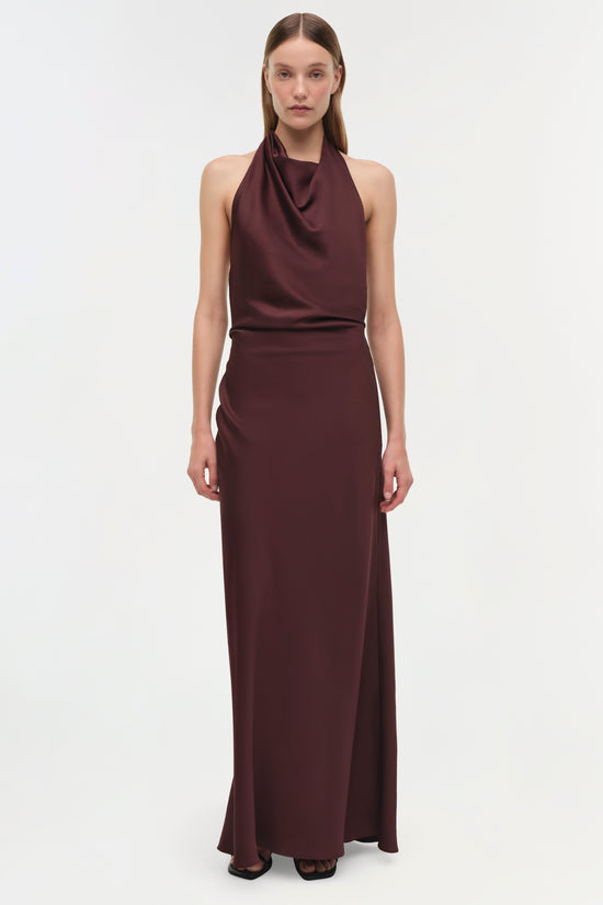 Reannon Draped Satin Gown