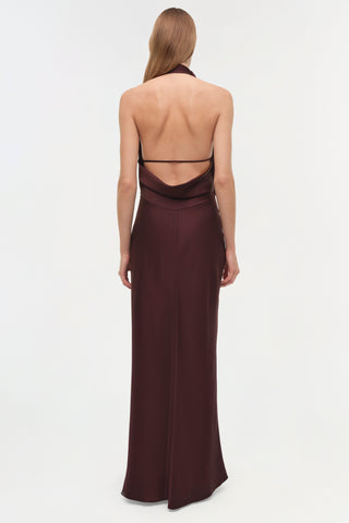 Reannon Draped Satin Gown