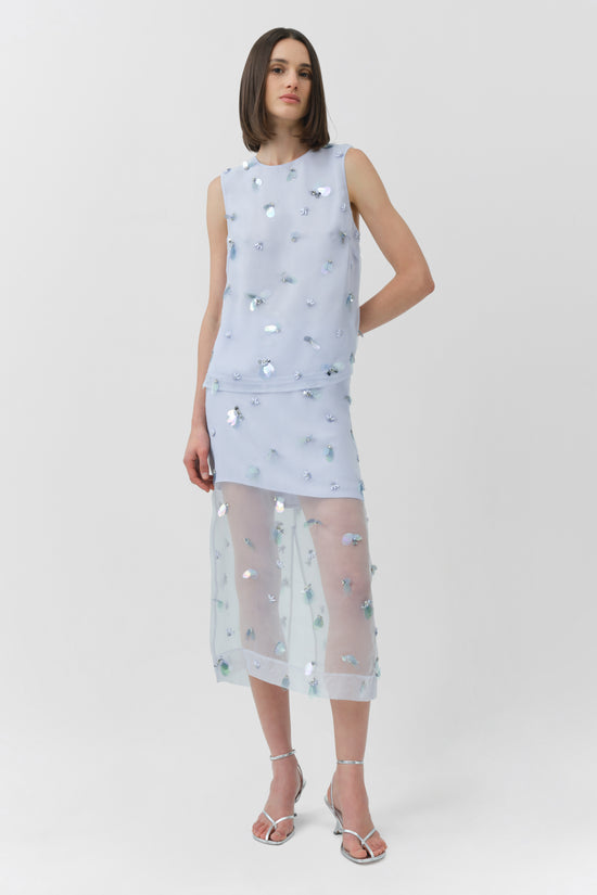Celia Embellished Organza Top