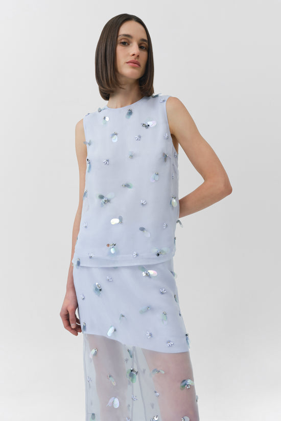 Celia Embellished Organza Top