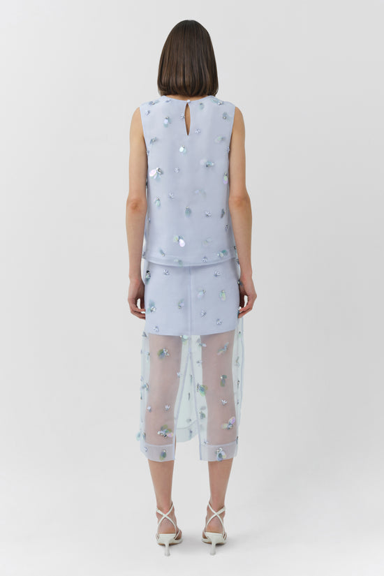Celia Embellished Organza Top