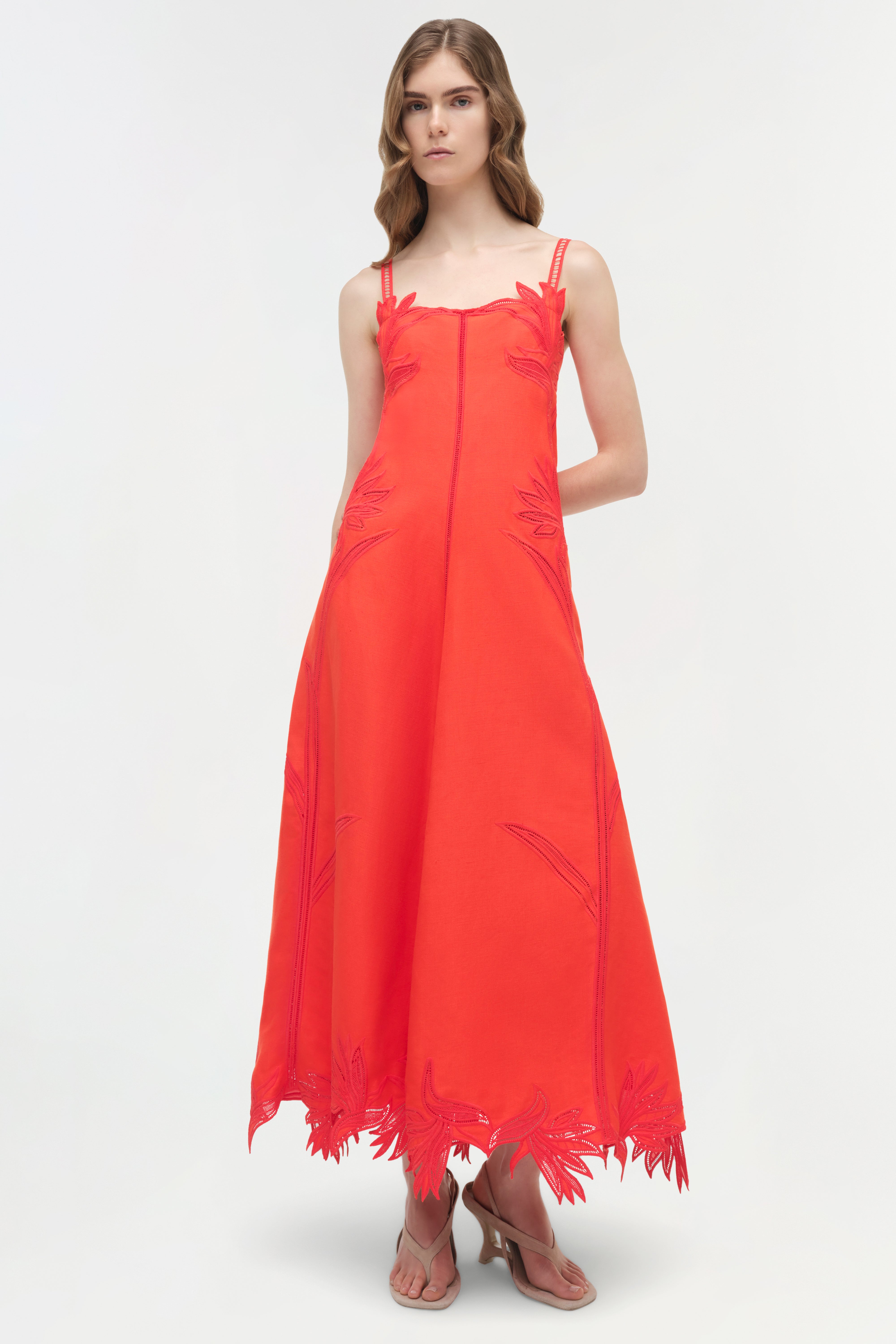 simkhai orange dress SIMKHAI