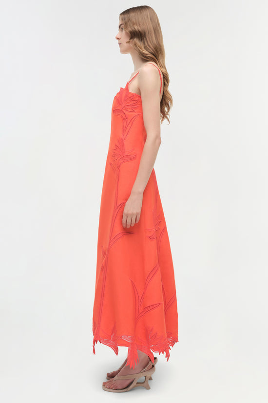 Ellery Embroidered Bustier Midi Dress