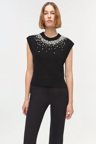 Candra Embellished Knit Vest