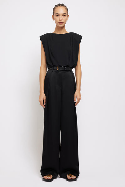 パンツ MASU 25SS PLEATED PANTS - BLACK 44 MASU 25SS PLEATED PANTS 44